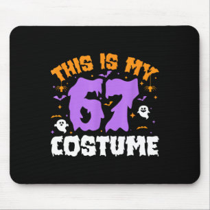 Tapis De Souris C'est mon costume d'Halloween 67 numéro 6 7 Mème S