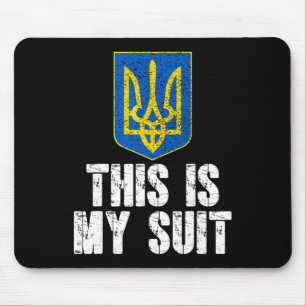 Tapis De Souris C'est Mon Costume Soutien Ukraine Trident Ukrainie