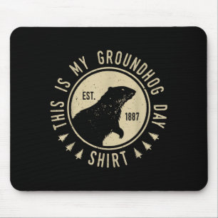 Tapis De Souris C'est mon jour de la marmotte amoureux de woodchuc