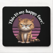 Tapis De Souris C'Est Mon Joyeux Visage ! Chat Grumpy Dark (Devant)