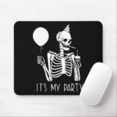 Tapis De Souris C'est mon parti Lazy Costume Halloween Skeleton Sk (Avec souris)