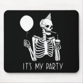 Tapis De Souris C'est mon parti Lazy Costume Halloween Skeleton Sk (Devant)