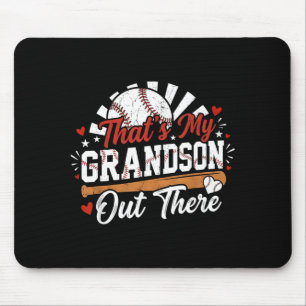 Tapis De Souris C'est mon petit-fils là-bas Femmes Baseball Grand-