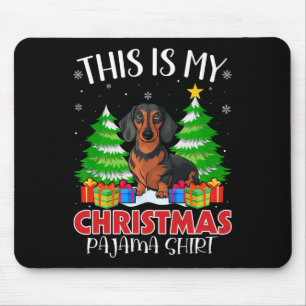 Tapis De Souris C'Est Mon Pyjama De Noël Dachshund Chien Xmas Pjs