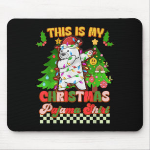 Tapis De Souris C'Est Mon Pyjama De Noël Drôle Ours Lar Dabbing