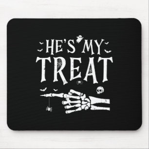 Tapis De Souris C'est mon traitement Skeleton main drôle Halloween