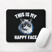 Tapis De Souris C'Est Mon Visage Heureux - Chat Drôle Avec Le Visa (Avec souris)