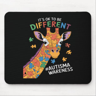 Tapis De Souris C'Est Ok D'Être Un Peu Différent Autisme De Giraff