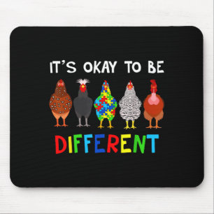 Tapis De Souris C'est Ok Pour Être Différent Puzzle Mignon Poulet