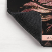 Tapis De Souris C'est un look de copper rose gold marble noir (Coin)