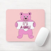 Tapis De Souris C'est une fille rose ours (Avec souris)