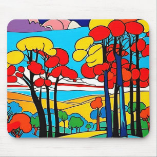 Tapis De Souris Cette belle mousepad a un paysage coloré