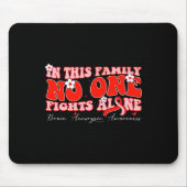 Tapis De Souris Cette Famille Personne ne combat seul l'neurysme c (Devant)