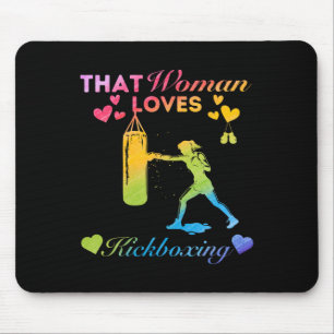 Tapis De Souris Cette femme aime le kickboxing