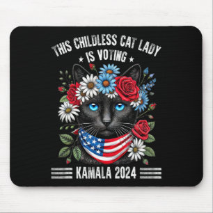 Tapis De Souris Cette Femme Sans Enfant Vote Kamala-harris 20