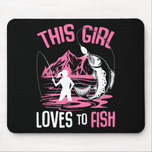 Tapis De Souris Cette fille adore la pêche Filles de pêche