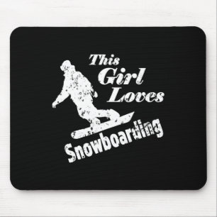 Tapis De Souris Cette Fille Aime Le Snowboard - Cadeau Amusant Pou