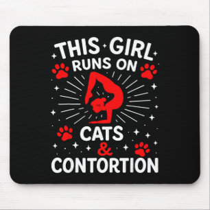 Tapis De Souris Cette Fille Court Sur Les Chats Et Le Yoga De Cont