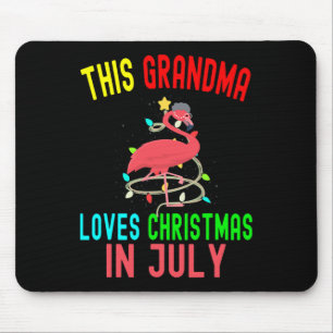 Tapis De Souris Cette grand-mère adore Noël en juillet drôle flama