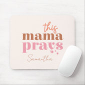 Tapis De Souris Cette Mama prie - Rustic Boho Design (Avec souris)