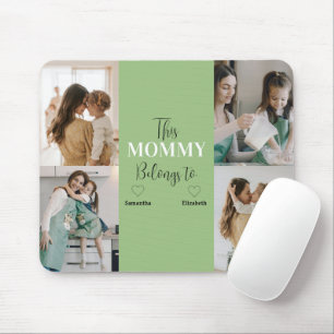 Tapis De Souris "Cette Maman Appartient À" Photo Personnalisée Mou