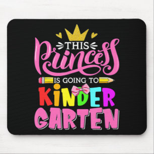 Tapis De Souris Cette Princesse Va Au Jardin D'Enfants Pour Reveni