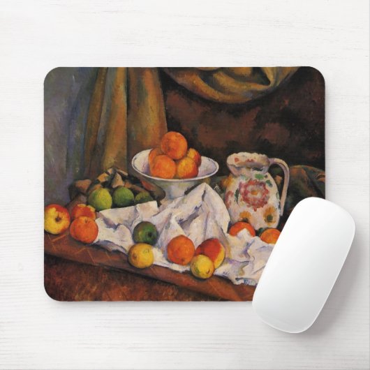 Tapis De Souris Cezanne : Bowl, Pitcher et Fruit (Avec souris)