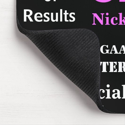 Tapis De Souris CFO femelle surnomme des noms idiots grossiers (Coin)