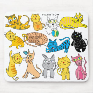 Tapis De Souris Chacun des 13 chats dans un Mousepad