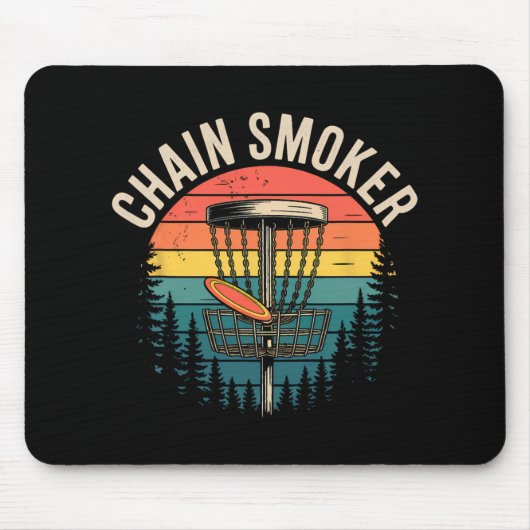Tapis De Souris Chain Smoker Funny Disc Golf Tree Chains Frisbee M (Devant)