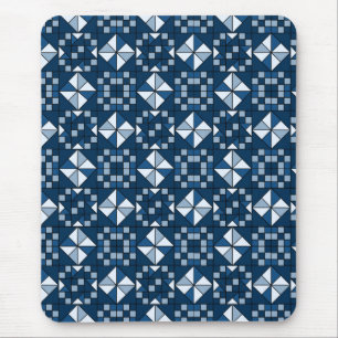 Tapis De Souris Chaîne double étoile dans les tons bleu