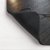 Tapis De Souris Chaîne lumineuse sur un plancher en bois (Coin)