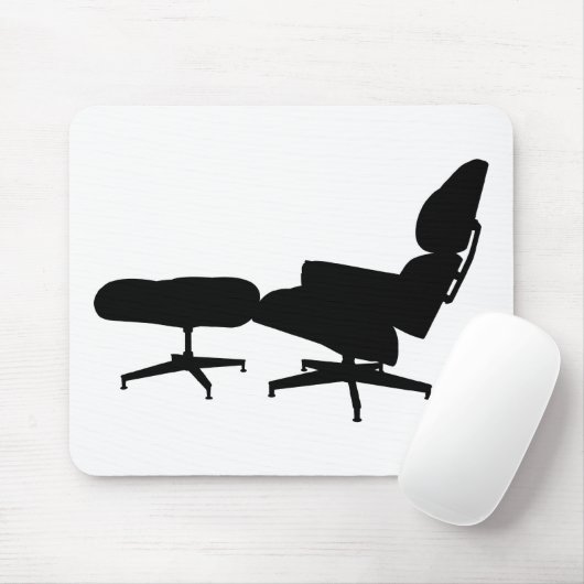 Tapis De Souris Chaise longue et tabouret d'Eames (Avec souris)