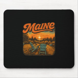 Tapis De Souris Chaises Adirondack de la côte du Maine Coucher de