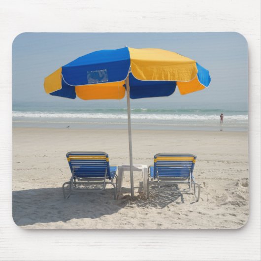 Tapis De Souris chaises de plage vides (Devant)