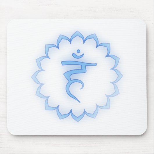 Tapis De Souris Chakra à Throat "tendu" - Bleu clair (Devant)