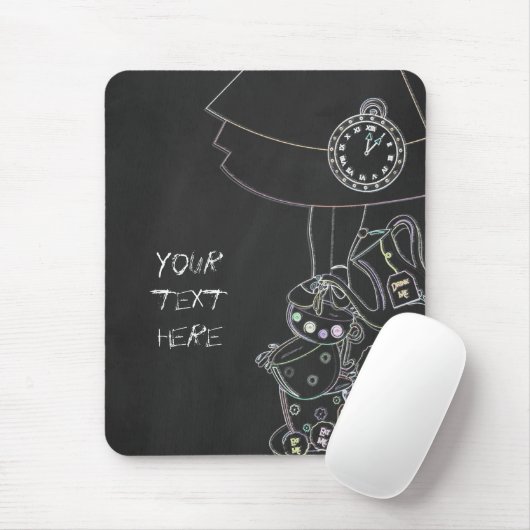 Tapis De Souris Chalkboard Alice dans Wonderland Teups Chalk (Avec souris)