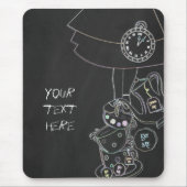 Tapis De Souris Chalkboard Alice dans Wonderland Teups Chalk (Devant)