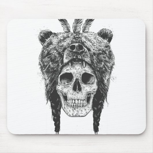 Tapis De Souris Chaman mort (b&w) (Devant)