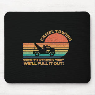 Tapis De Souris Chameau Towing Retro Humour Adulte Dit Amusant Hau