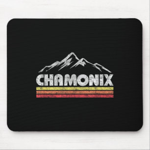 Tapis De Souris Chamonix vintage Retro Mountain Mens Femen Souven