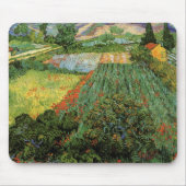 Tapis De Souris Champ avec des pavots par Vincent van Gogh (Devant)