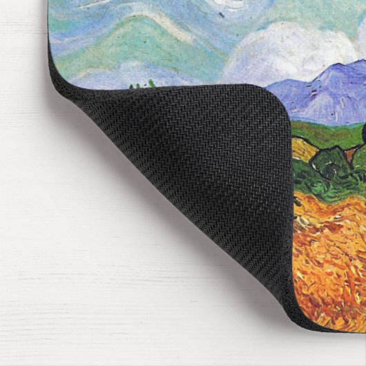 Tapis De Souris Champ blé avec Cypress Van Gogh Art (Coin)