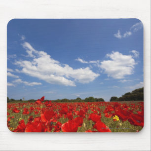Tapis De Souris Champ complètement des fleurs rouges