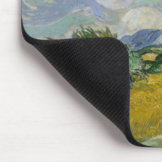 Tapis De Souris Champ de blé de Vincent van Gogh avec Cypresse : (Coin)
