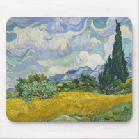 Champ de blé Vincent Van Gogh avec Cyprès