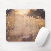 Tapis De Souris Champ de fleurs Campagne rustique Coucher de solei (Avec souris)