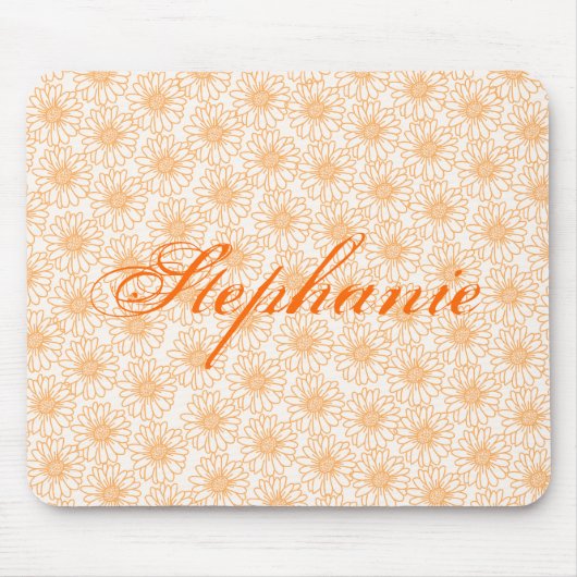 Tapis De Souris Champ de marguerites Mousepad, Fleurs orange (Devant)