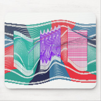 Tapis De Souris Champ de moment angulaire quantique coloré abstrai