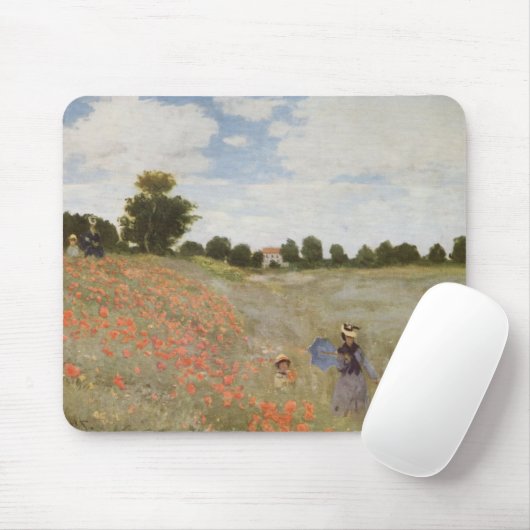 Tapis De Souris Champ des pavots Claude Monet (Avec souris)